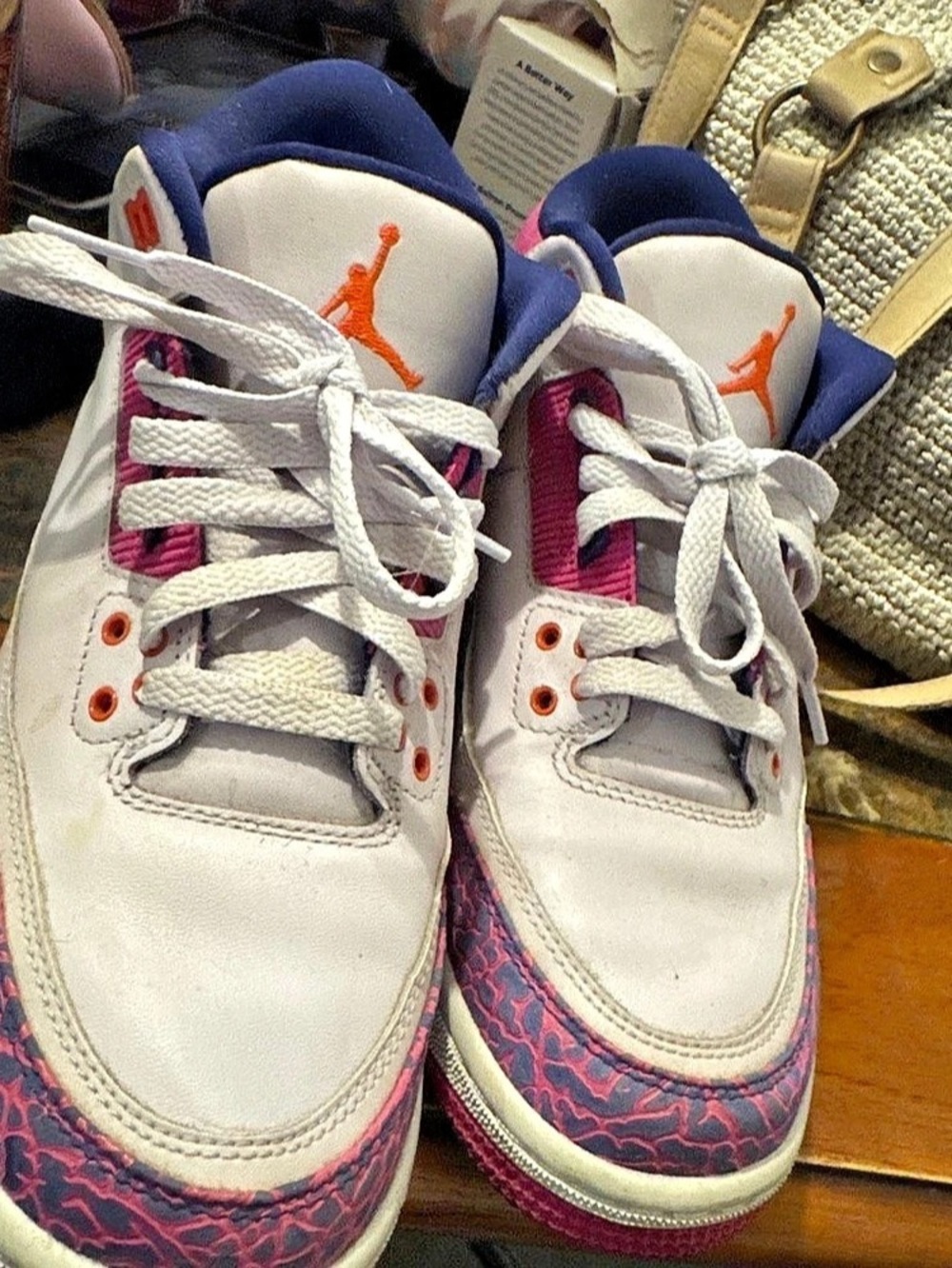 Jordan Air Jordan 3 Retro Spring Flowers GS Sneakers White & Pink